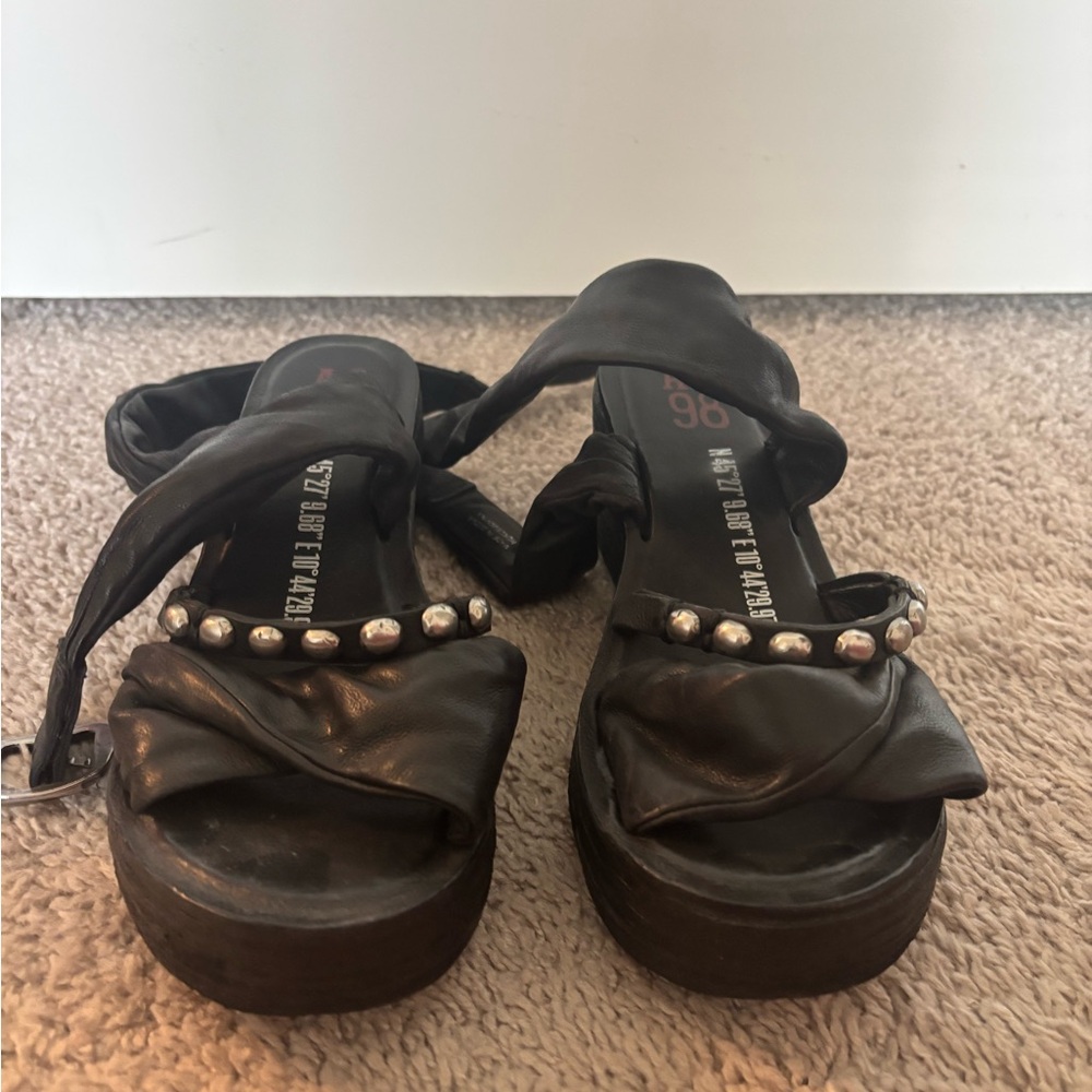 Black Studded Women's Sandals